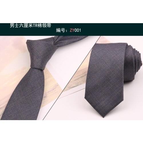 Male and female students 6CM small tie British style cotton casual hand-made retro plaid narrow version