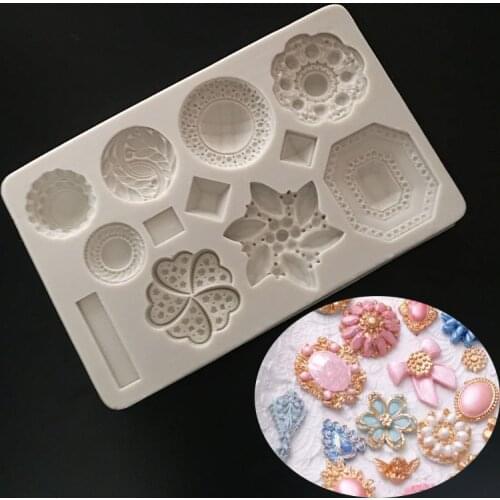 New Ornate Jewel Cake Decorating Silicone Mold Chocolate Fondant Baking Mold Popular Exquisite Kitchen Accessories