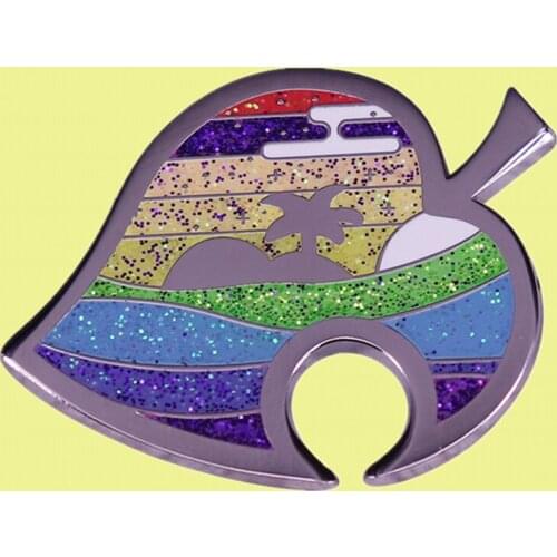 New Horizons Leaf island LGBT Gay Pride enamel pin Tom Nook Isabelle villager brooch badge christmas gift