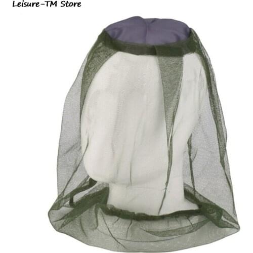 1pc Insect Mosquito Net Mesh Face Fishing Hunting Outdoor Camping Hat Protector Cap