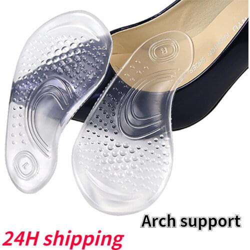 1 Pair Silicone Gel Non Slip Arch Support Feet Massaging Metatarsal Cushion Orthopedic Pad Insoles Flat Foot Inserts for Adult