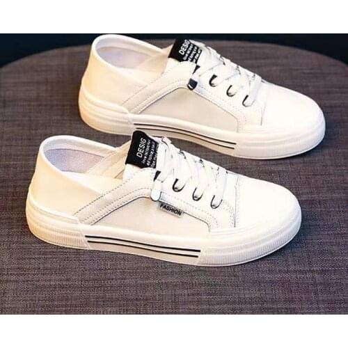 Net Red Hot White Shoes Womens Shoes Spring 2021 New Casual Flat Bottom Ins Street Shooting Spring and Autumn Shoes Tide