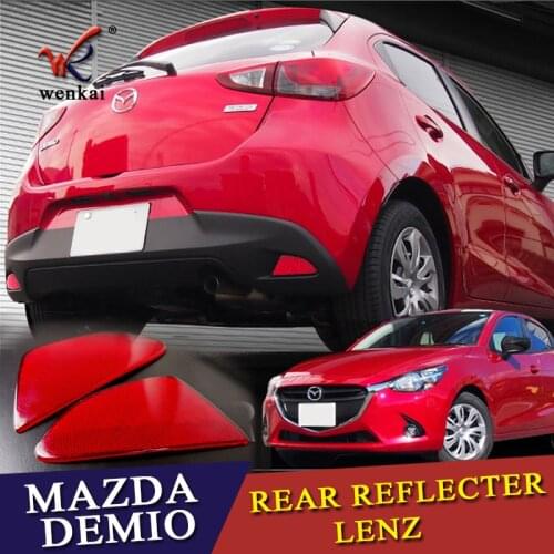 WK CAR Chrome Rear Fog Light Cover Reflector For Mazda 2 Demio DJ DL 2015 2016 2017