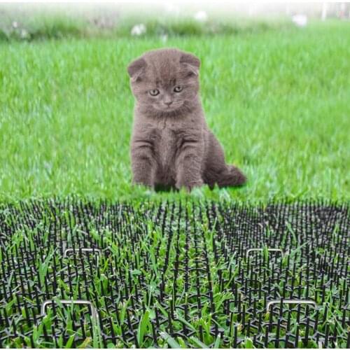 10Pcs Cat Scat Spike Mats - Anti Digging Flexible Pet Safe Deterrent Spike Pad for Outdoor Garden 49cmX13cm