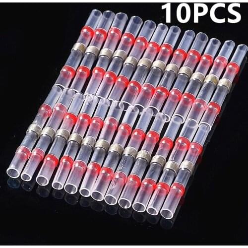 10PCS/Set New Heat Shrink Soldering Sleeve Terminals Electrical Wire Soldered Terminals Insulated Waterproof Butt Wire