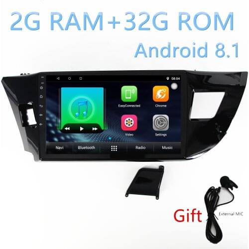 1din Android8.1 Car Audio Stereo Radio For Toyota Corolla LEVIN levin 2013 2014 2015 Car 2+16G gps navigation Multimedia Player