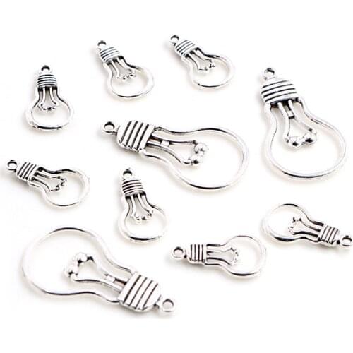 20pcs Charms Light Bulb 21x11mm 36x19mm Antique Making Pendant fit,Vintage Tibetan Silver color,DIY Handmade Jewelry