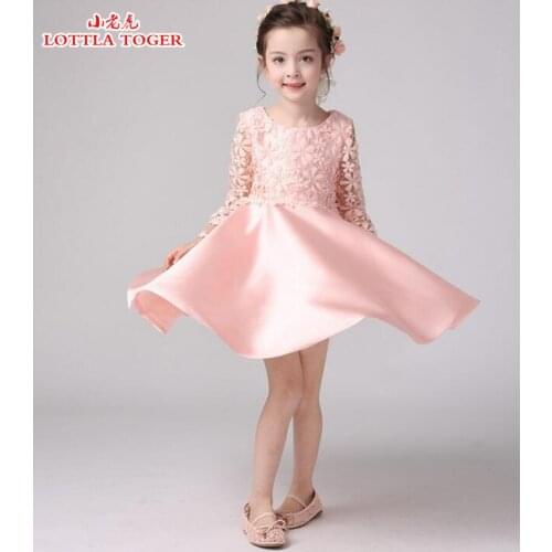 2017 Kids Wedding Dresses For Girls Vest Lace Birthday Party Princess Christmas Costume Children Toddler Elegant Vestido Infanty