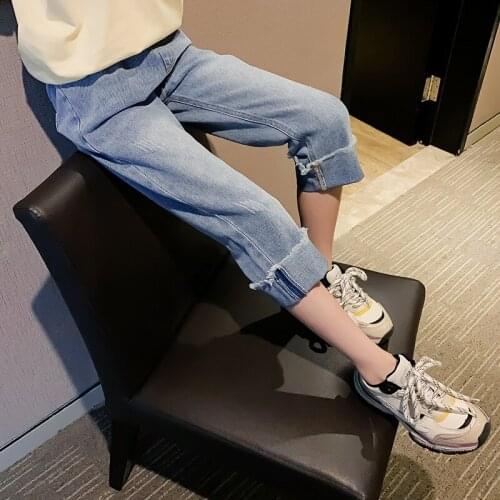 2020 girls summer jeans 14 years old teenage denim pants children