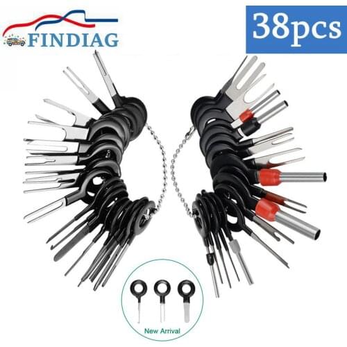 38pcs/lot Needle Retractor Car Plug Terminal Remove Kit Pin Remove Wire Terminals Car Repair Accessories Pick Puller Hand Tool