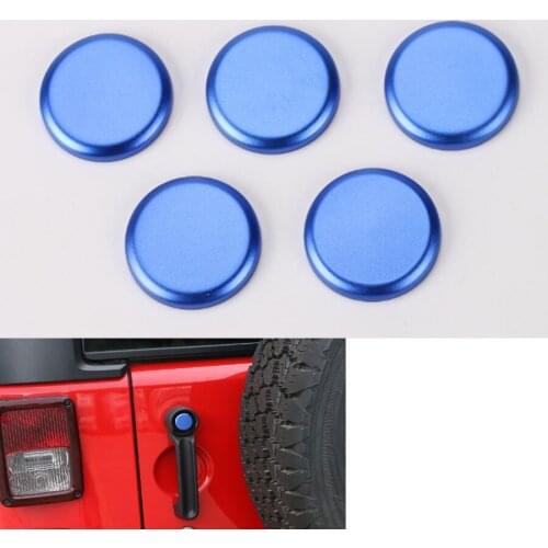 5Pcs/set Auto Car Door Exterior Handle Button Decoration Sticker Styling Car-covers Trim Fit For Jeep Wrangler 4 Door 2007-2016