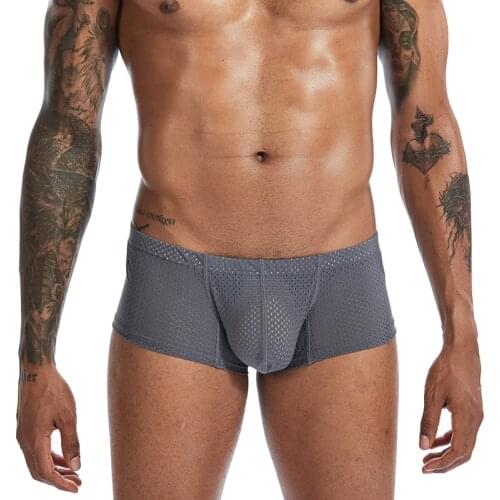 PINKY SENSON boxer men underwear mesh shorts men bamboo underwear mens bokserki męskie calzoncillos hombre boxer cortos תחתונים