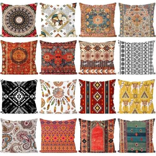European Pattern Pillow Case Cushion Cover Home Sofa Chair Decorative Pillowslip Home Textile Cushion Cover