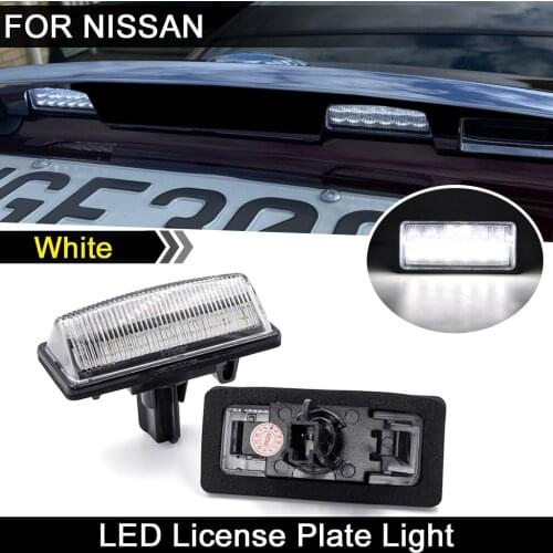 For Nissan Teana Tidda Altima JX35 Murano Pathfinder Quest Sentra NV350 Pulsar Sunny Sylphy LED License Plate Light Number Lamp