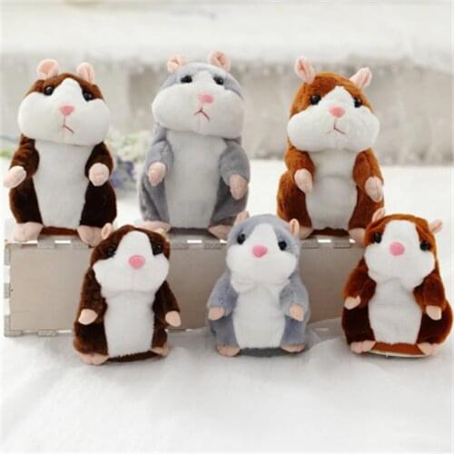 16cm Talking Hamster Mouse Pet Plush Toy Cute Soft Animal Doll Talking Speak Imitate Sound Recorder Hamster Funny Toy Kids Gifts
