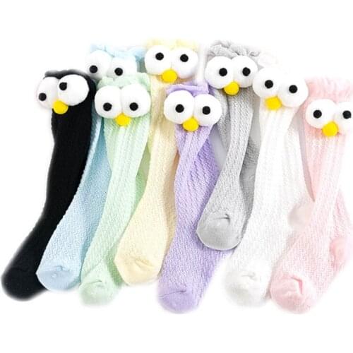 Baby Girl Socks Toddler Baby 3D Bird Eyes Cotton Breathable Socks New Infant Non-slip Girls Socks 0-3 Years Cheap Stuff