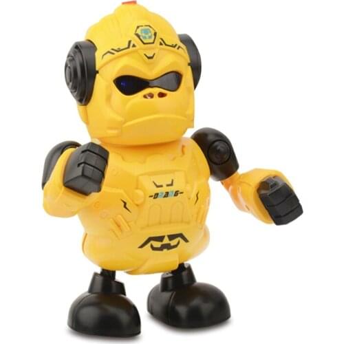 J60B Transformer King Gong Robot Music Dance Robot Action Figure Toy Creative Rotate