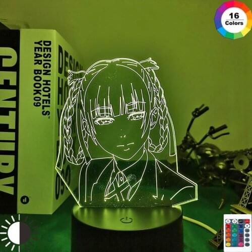 Kakegurui Compulsive Gambler Kirari Momobami Led Night Light for Bedroom Decor Nightlight Birthday Gift Anime 3d Lamp Kakegurui