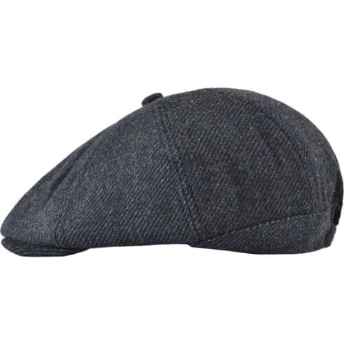 VOBOOM Newsboy Caps Men Fall Winter Wool Blend Twill Cabbies Hat Warm Headpiece 111