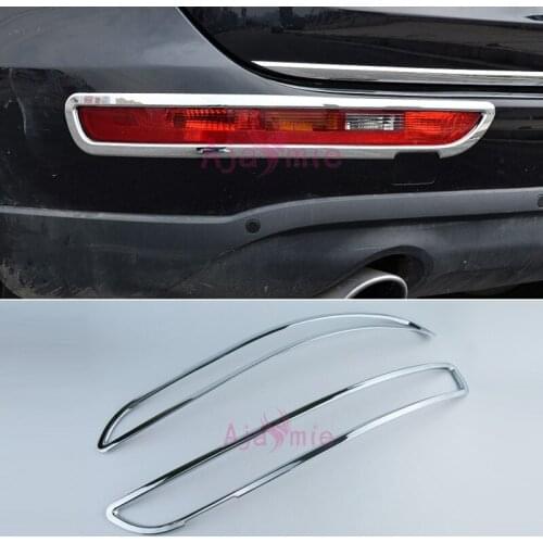 Rear Fog Lamp Light Cover Trim 2009-2012 2013-2016 2017 ABS Frame Panel Detector Chrome Car Styling For Audi Q5 Accessories