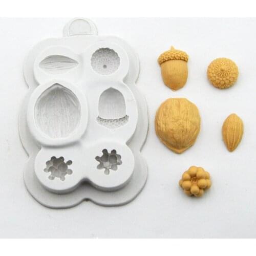 Hazelnut walnut melon pine cone fondant cake mold silicone chocolate mold diy decorative baking tools