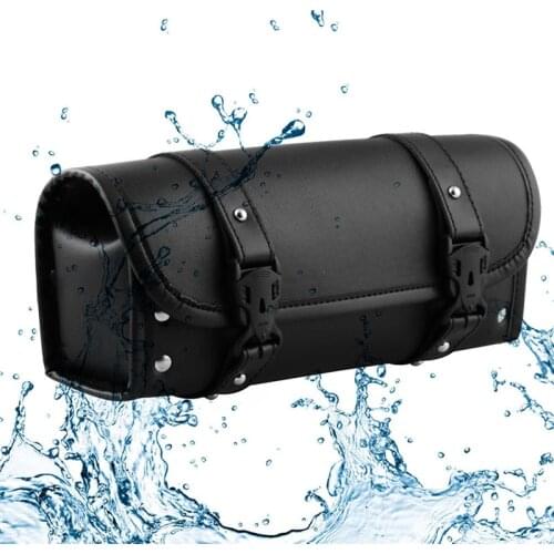 Hanging Saddle Bag Stylish Practical PU Leather Tool Storage Motorcycle Sided Tail Wear Resistant Large Capacity Universal