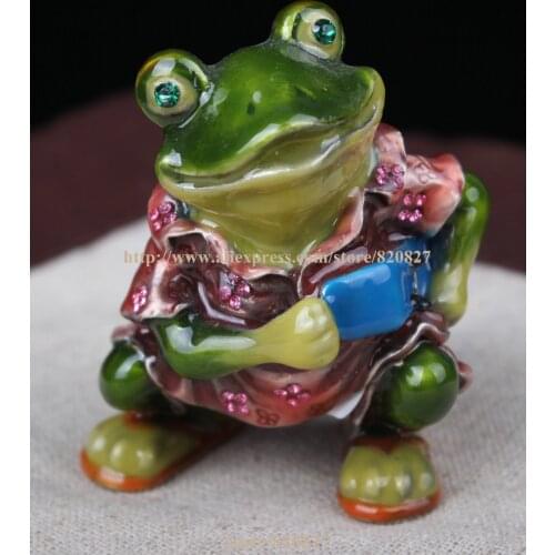 Skateboard Frog Faberge Styled Trinket Box Handmade Cute Frog keepsake Box Frog Jewellery Box Gift Casket Birthday Gift