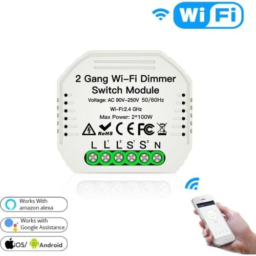Concealed wifi smart dimming switch 2 way dimming switch mobile phone APP control timing switch