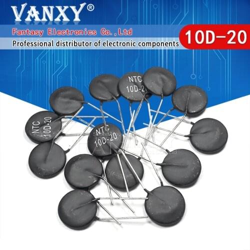 10pcs NTC Thermistor Resistor NTC 10D-20 Thermal Resistor