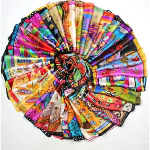 You Need a Cartoon Animal Scarf Fit Women Children Multi-function Scarves 100% Silk Lovely Gift Drop Shipping Wholesale Price