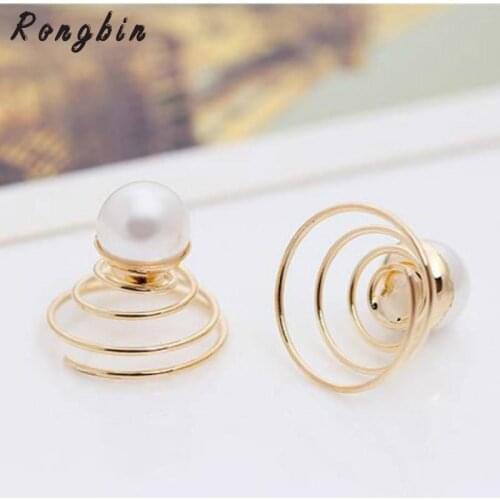 New Lady Bridal Wedding Prom Spiral Twist Pearl Crystal Clip Hairclip Jewely Hairpin Fashion Women Styling Tool Accessories Gift