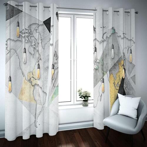 Customize blackout curtains 3D Abstract creative bedroom living room curtains window curtains Beautiful decoration