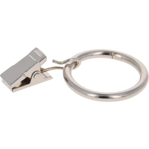 MicroMax Hot 10/16/20/24/30/50pcs Plating Curtain Clips Iron Material Silver Color Shower Curtain Rings 3.5*25/3.5*32/3.5*35mm