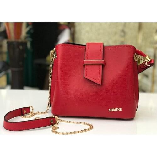 Armine Women Shoulder Bag Red Fashion Trend Pendant Stylish Design Leather Clothing Accessory Kombin 2021 Model New Season