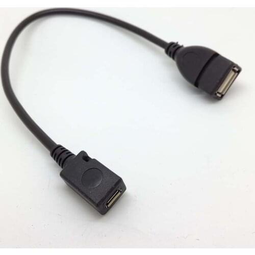 10pcs USB 2.0 A female socket to Micro 5pin 5p USB B female Cable adapter Lead