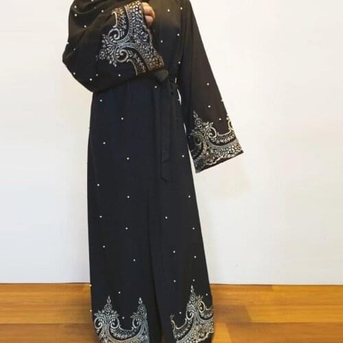 2021 Kaftan Abaya Dubai Kimono Cardigan Muslim Hijab Dress Abayas For Women Robe Femme Caftan Marocain Qatar Islam Clothing 2XL
