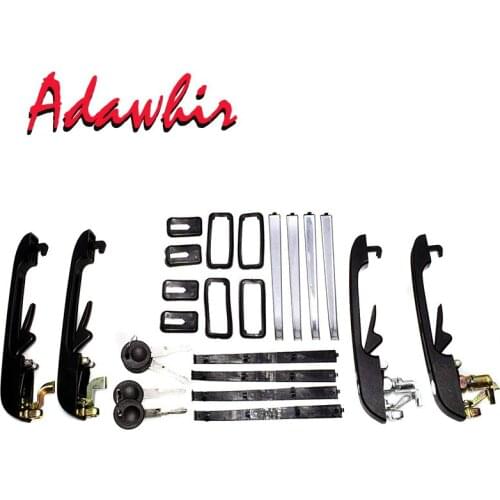 4pcs Outside Exterior Door Handles 191837205A 191837206A For VW Golf Jetta Quantum Rabbit Scirocco 1980-1992