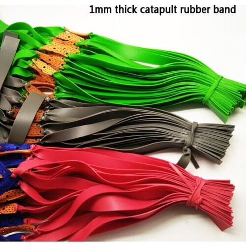 5 PCS Slingshots Rubber Band Natural Latex Yellow Catapult Flat Elastic Resilient For Tactical Slingshot Hunting Aiming Point