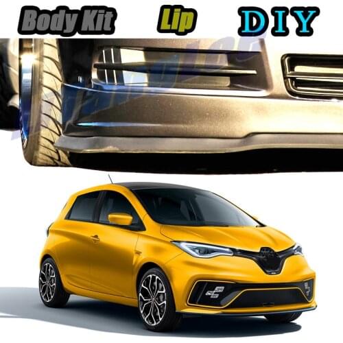 Car Bumper Lip Front Spoiler Skirt Deflector For Renault Zoe 2012~2020 Tune Car Modified Body Kit VIP Hella Flush Lips
