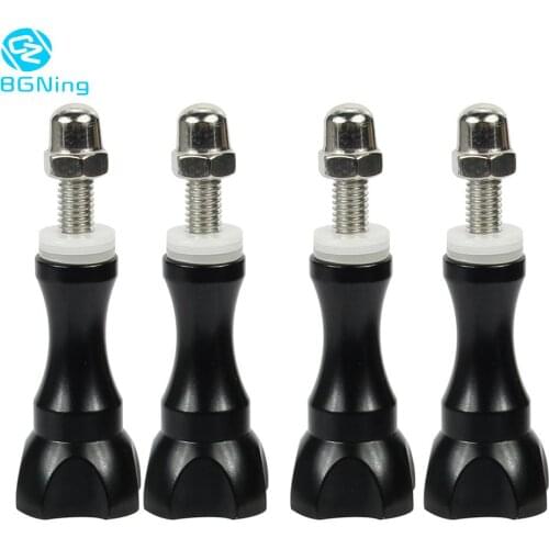 BGNing 4x CNC Aluminum Black Long Short Screws for Gopro Hero 8 7 6 5 4 Session for OSMO Action Sports Cameras Adapter with Nuts