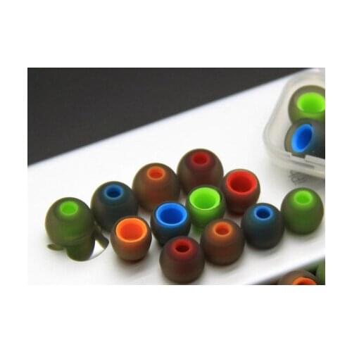 DHL free. 3000pcs. Eargel for 6mm --8MM in-ear headphone. 6MM eartip. plan-tronic double color eargel. backbeat GO2 eartip