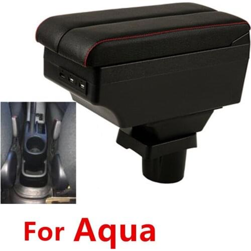 For Aqua armrest box double layer with usb interface