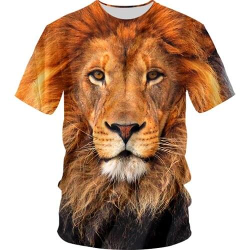 IFPD EU Size Hot Sale T Shirts Mens Short Sleeve 3D O-neck Tee Shirt Printing Lion Summer Casual Sport Oversize Hip Hop T Shirt