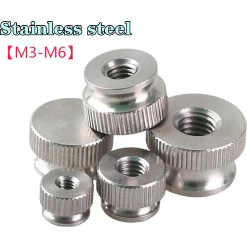 10PCS M3 M4 M5 M6 M8 Knurled Thumb Nuts High Type Stainless Steel Hand Turn Knobs Knurled Nut Hand Screw 3D Printers Parts