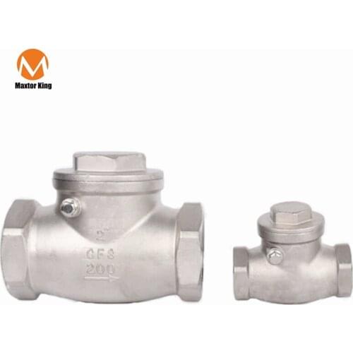 DN15 DN20 DN25 DN32 Stainless steel wire mouth horizontal non-return valve 304 stainless steel female thread swing check valve