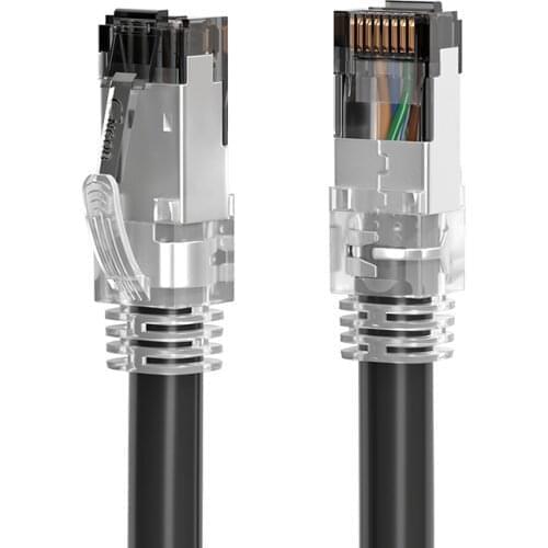 Cat 8 Ethernet Cable 40Gbps 2000Mhz SFTP 23AWG Weatherproof UV Resistant High Speed Patch Cord for PS4 PS5 Xbox Gaming Router