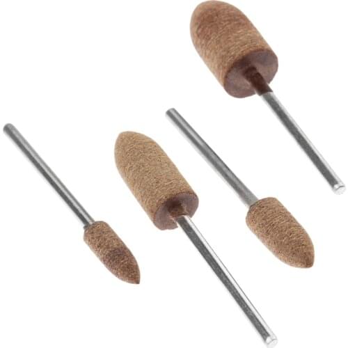 4Pcs 5/6/8/10mm Leather Grinding Head Polishing Buffing Brush Wheel for Rotary Tools Dremel Accessories