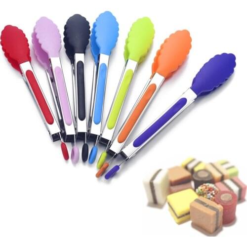 Kitchen Stainless Steel Multi-Color Food Tongs Bread Tongs Household Food Fruit Tongs Kitchen Tools Gadgets