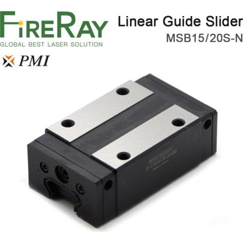 FireRay PMI MSB15S-N Slider Block Linear Guideway Carriage for CO2 Laser Engraving Cutting Machine