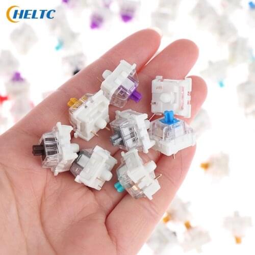 10Pcs Outemu Switches Mechanical Keyboard Black Blue Brown Red Key Switch For CIY Sockets SMD 3pin Thin Pins Compatible Switch